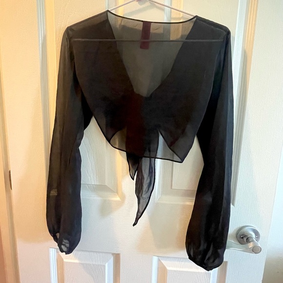 Black Mesh Swim Coverup - Picture 6 of 6